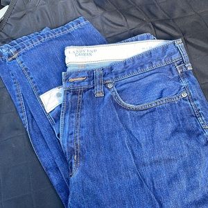 Mens lands end canvas slim fit jean